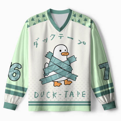 Tokyo-Tiger Duck-Tape Paneled Long Sleeve Jersey
