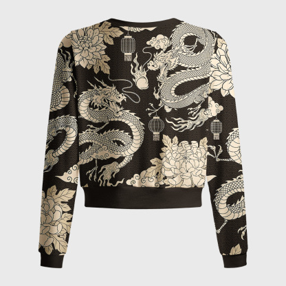 Tokyo-Tiger Two Dragons Playing With A Pearl Women's Lightweight Cardigan