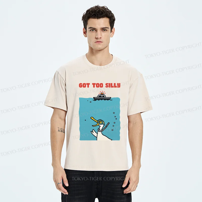Tokyo-Tiger Diving Goose Washed T-Shirt