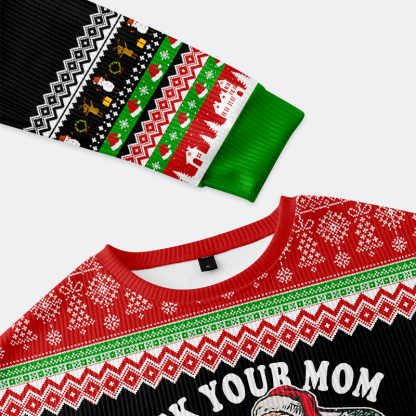 Tokyo-Tiger Santa's Not Fake News Christmas Ugly Sweatshirt