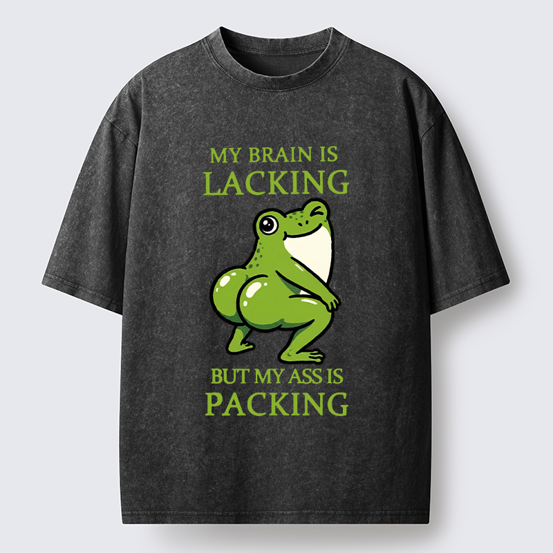 Tokyo-Tiger Funny Booty Frog Meme Washed T-Shirt