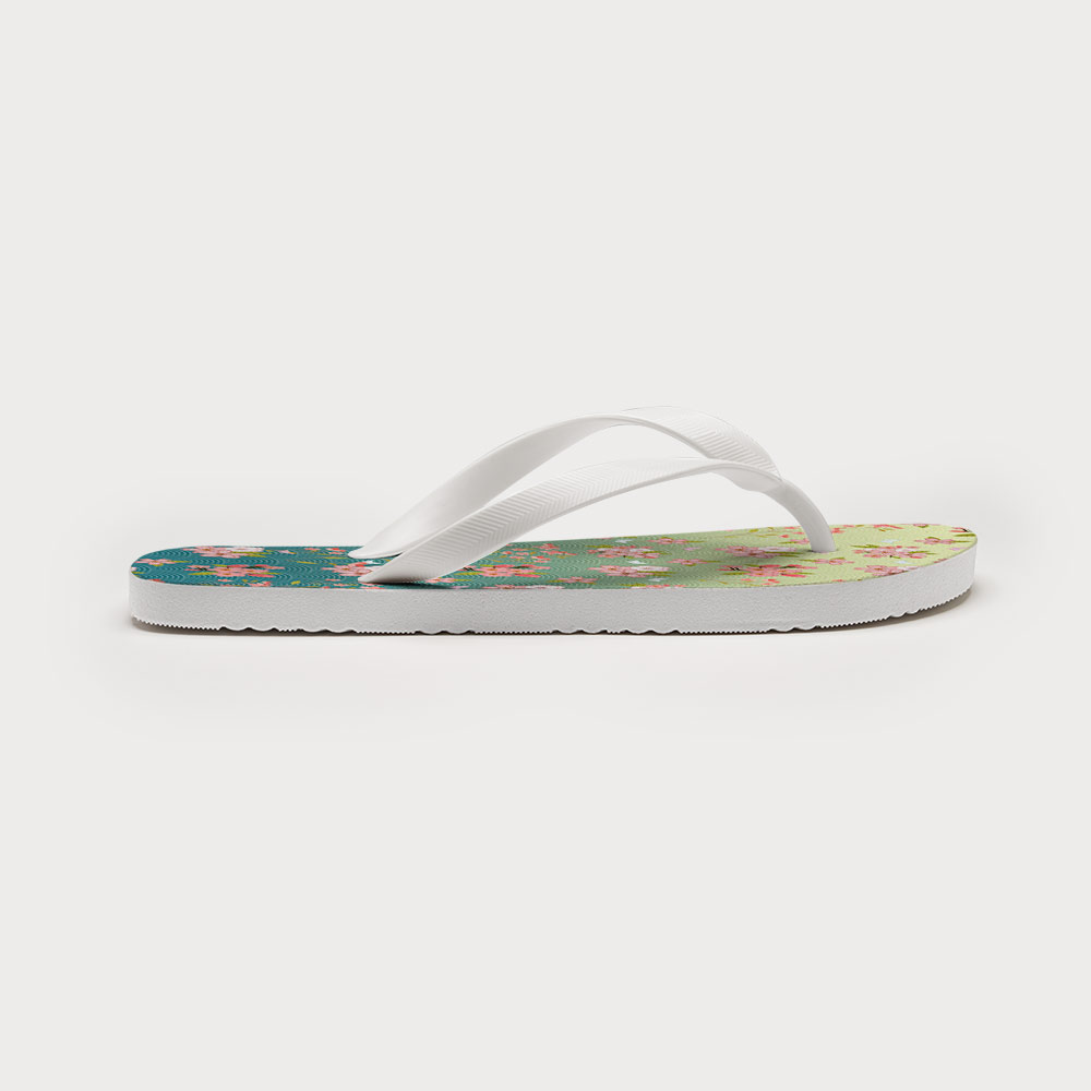 Tokyo-Tiger Sakura Blossom Waves Flip Flops