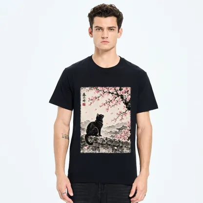 Tokyo-Tiger Spring Black Cat Art Classic T-Shirt