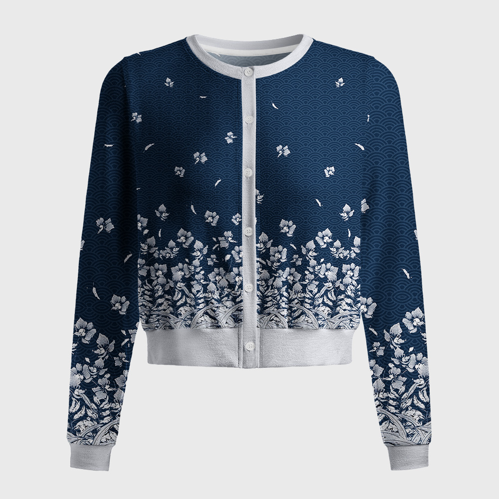 Tokyo-Tiger Falling Petals Women's Lightweight Cardigan