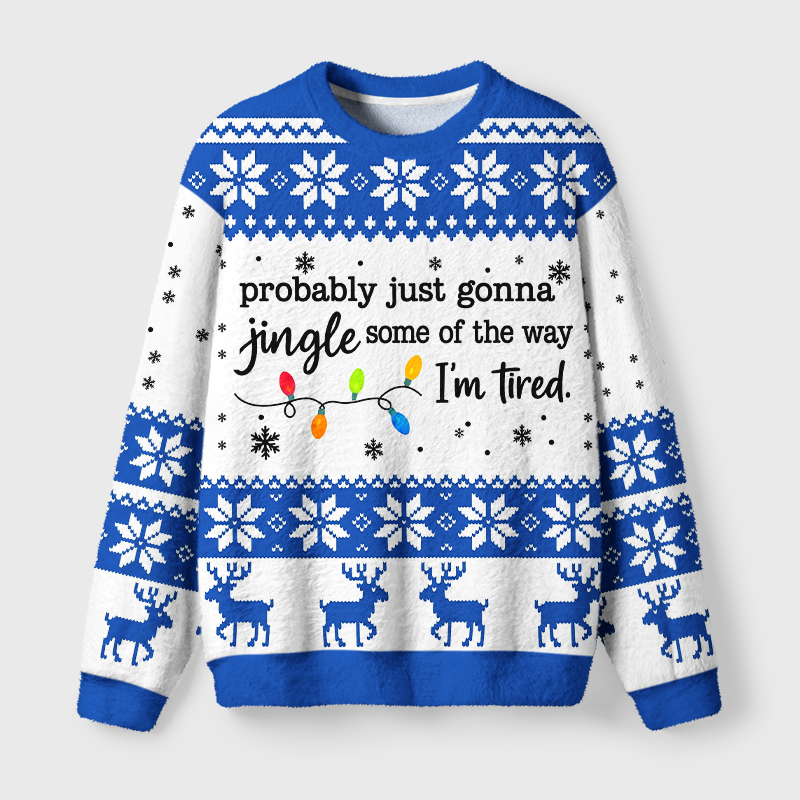 Tokyo-Tiger Christmas Jingle Song Funny Fuzzy Christmas Ugly Sweatshirt