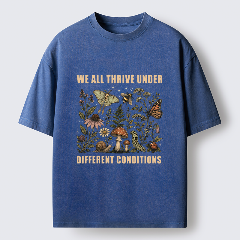 Tokyo-Tiger Retro Woodland Flora Bug Washed T-Shirt