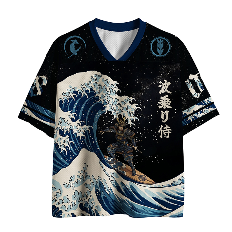 Tokyo-Tiger Samurai Wave Mesh Jersey