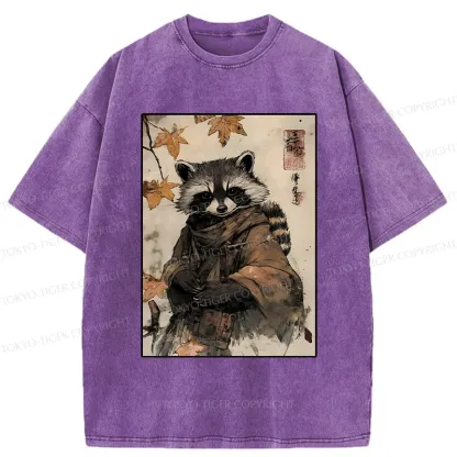 Tokyo-Tiger Raccoon Ninja Washed T-Shirt