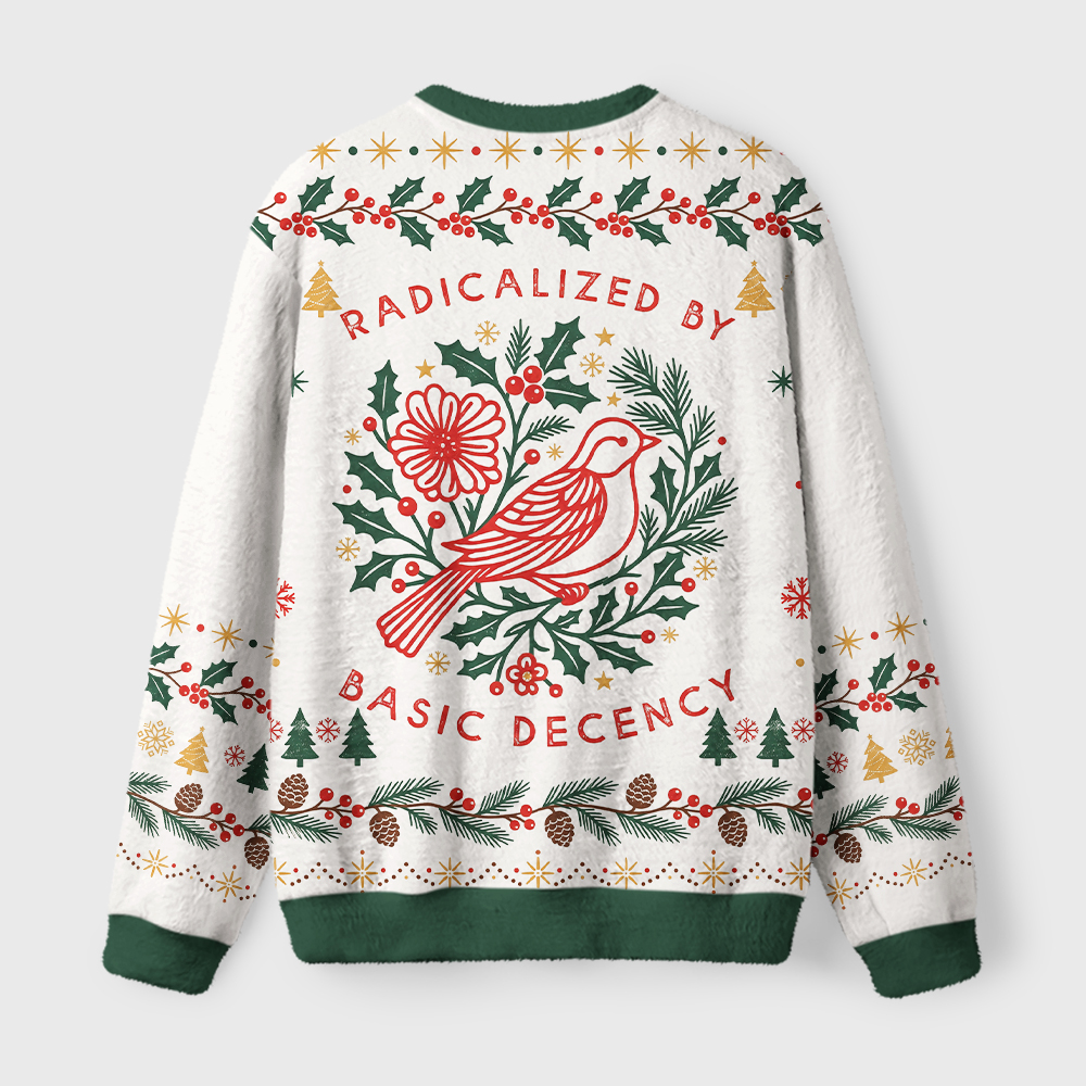 Tokyo-Tiger Pigeon That Was Moved Fuzzy Christmas Ugly Sweatshirt