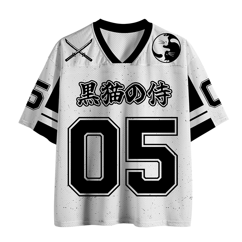 Tokyo-Tiger Samurai Black Cat Mesh Jersey