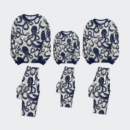Tokyo-Tiger Ocean Octopus Family Pajama Sets