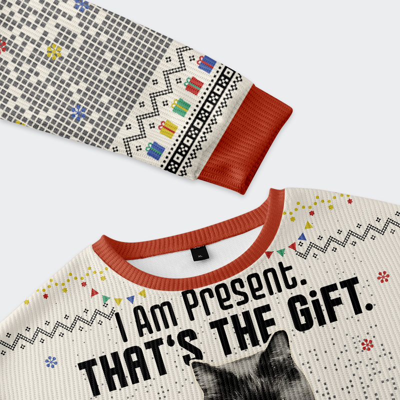 Tokyo-Tiger I Am Present Christmas Ugly Sweatshirt