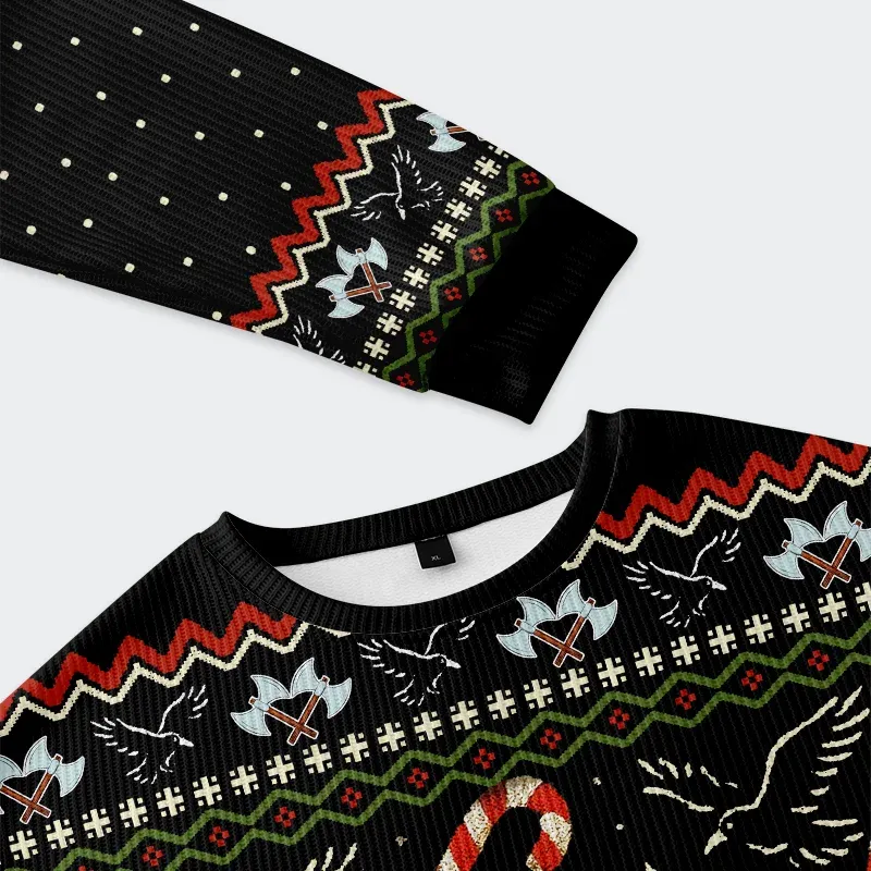 Tokyo-Tiger Vikings Celebrate Christmas Ugly Sweatshirt