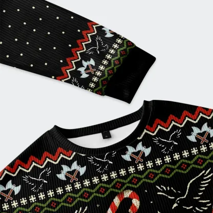 Tokyo-Tiger Vikings Celebrate Christmas Ugly Sweatshirt