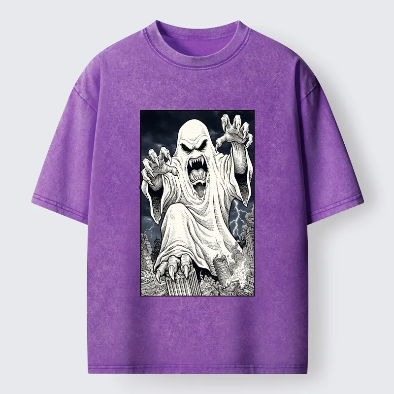 Tokyo‑Tiger Spooky Ghost Monster Washed T‑Shirt