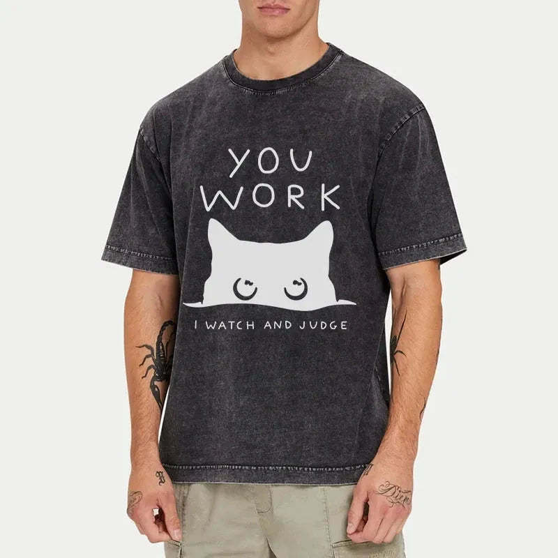 Tokyo-Tiger A Cat That Spies Washed T-Shirt-tokyo-tiger