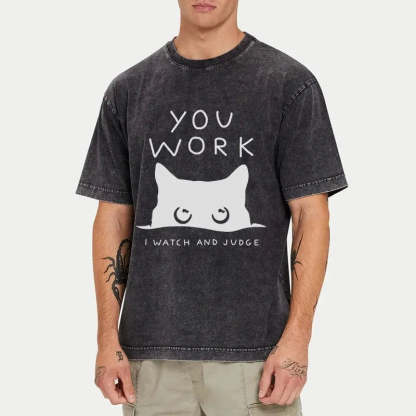 Tokyo-Tiger A Cat That Spies Washed T-Shirt-tokyo-tiger