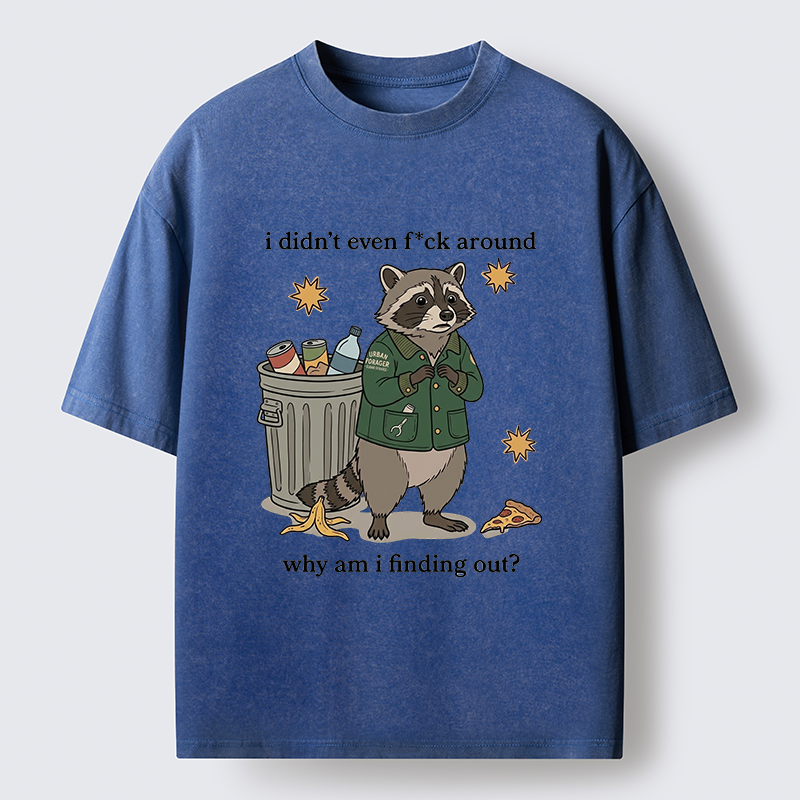 Tokyo-Tiger Funny Confused Raccoon Meme Washed T-Shirt