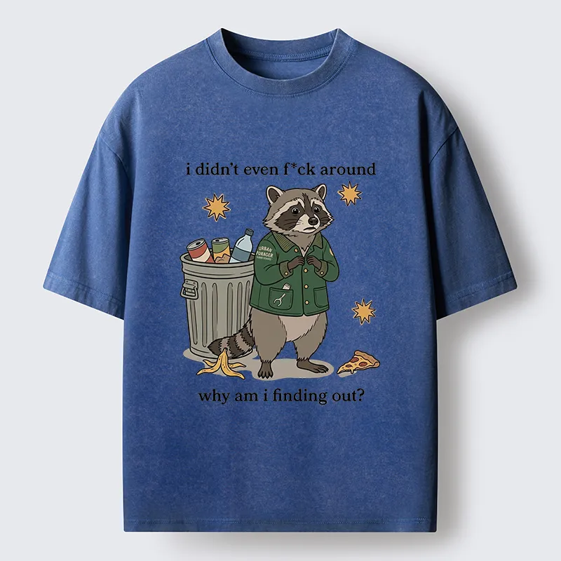 Tokyo-Tiger Funny Confused Raccoon Meme Washed T-Shirt