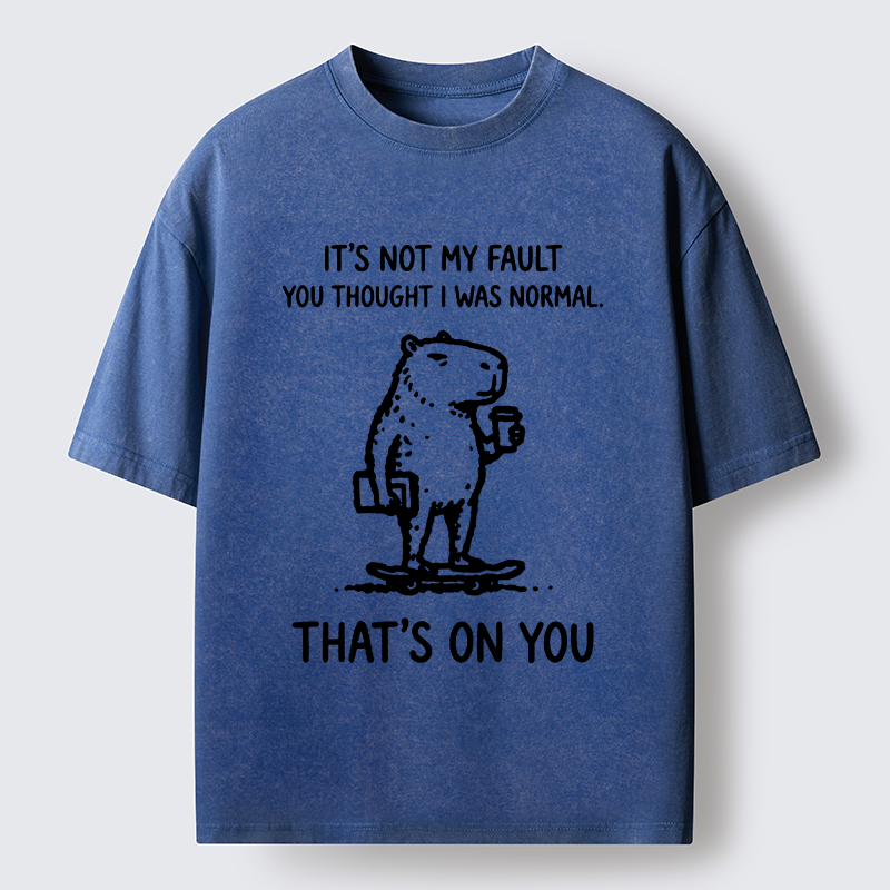 Tokyo-Tiger Funny Honest Skate Capybara Meme Washed T-Shirt