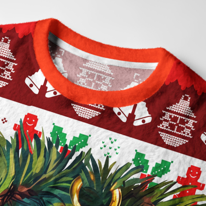Tokyo-Tiger Black Cat In Christmas Ornament Fuzzy Christmas Ugly Sweatshirt