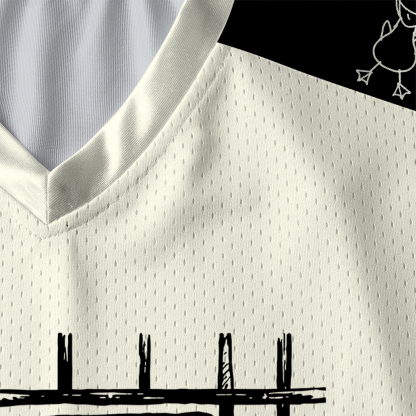 Tokyo-Tiger Funny Jail Duck Meme Paneled Long Sleeve Jersey