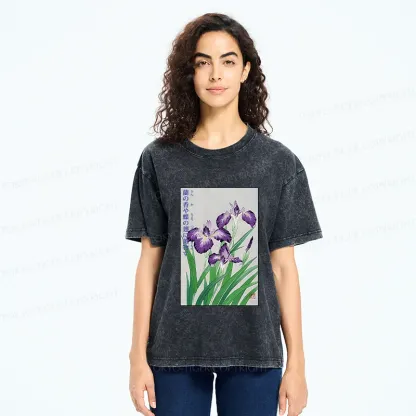Tokyo-Tiger Japanese Iris Washed T-Shirt