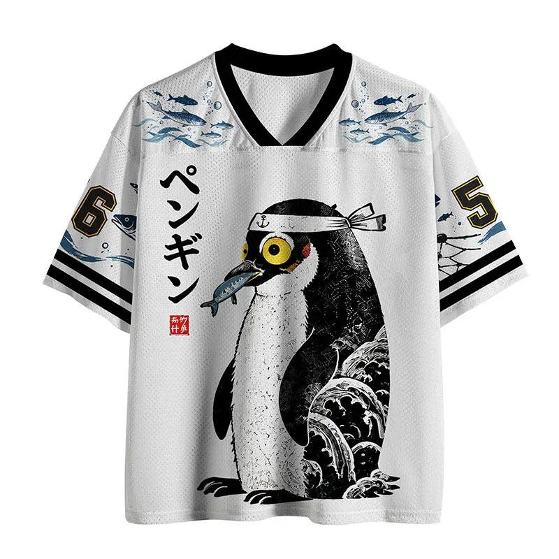 Tokyo-Tiger Penguin Samurai Funny Mesh Jersey Sale