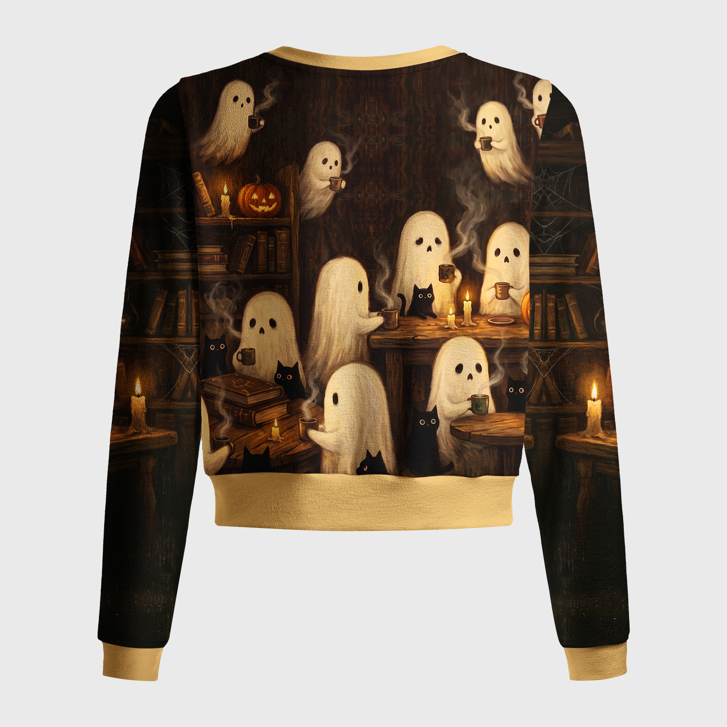 Tokyo-Tiger Ghost And Cat Coffee Break Women's Lightweight Cardigan