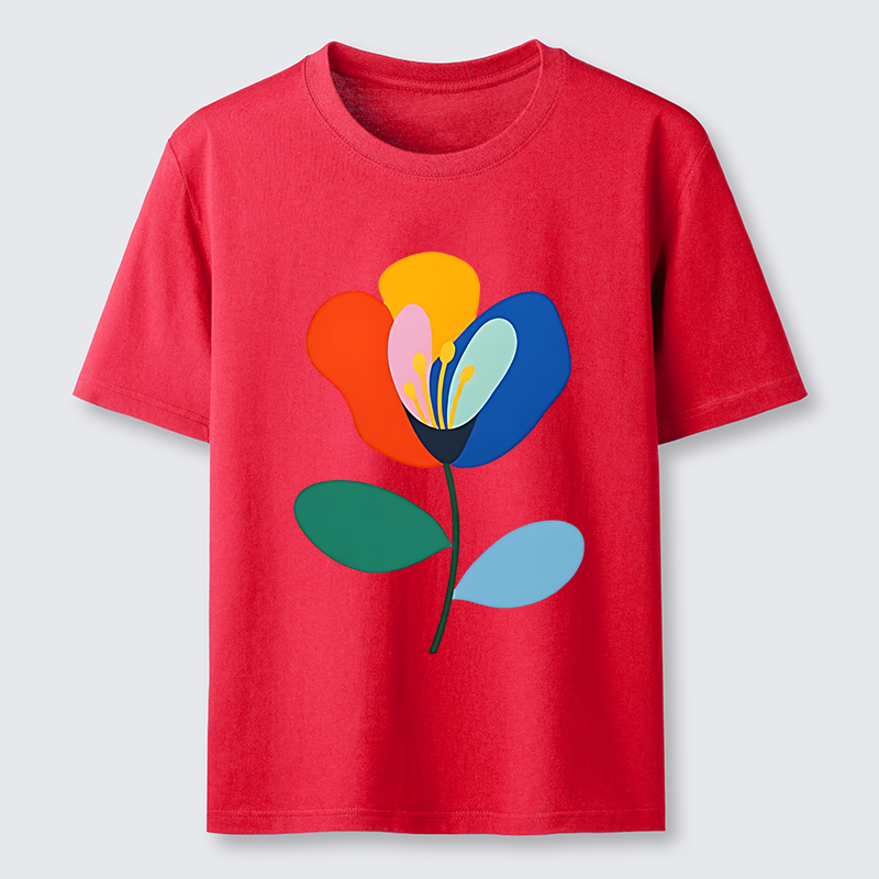 Tokyo-Tiger Retro Flower Print Classic T-Shirt