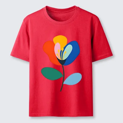 Tokyo-Tiger Retro Flower Print Classic T-Shirt