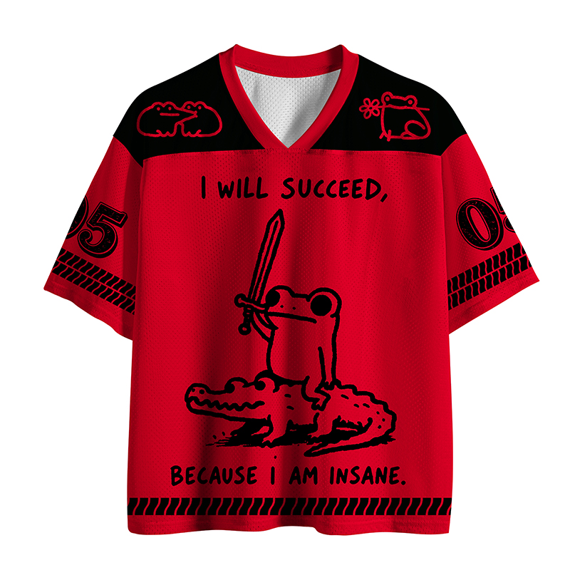 Tokyo-Tiger Warrior Frog Funny Meme Red Version Mesh Jersey