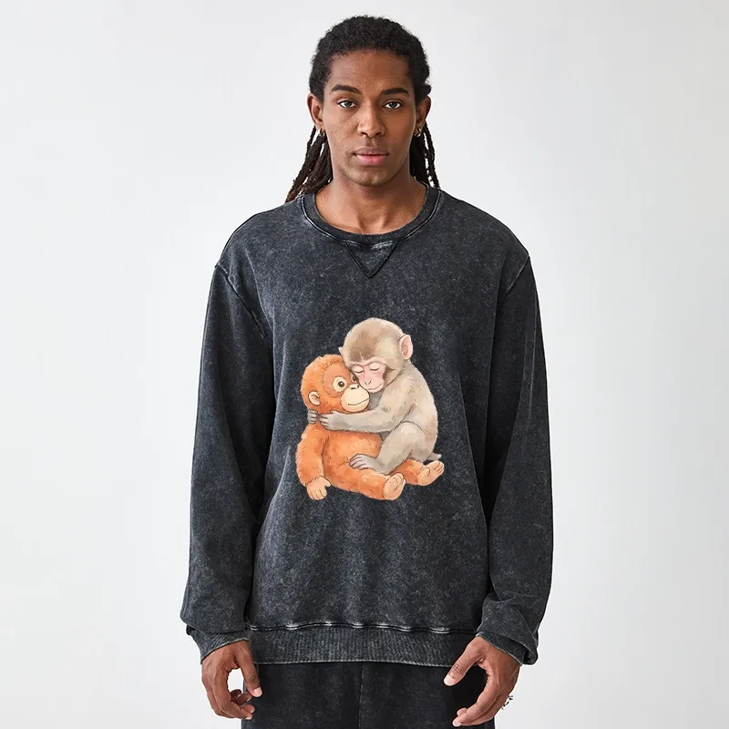 Tokyo-Tiger Poor Punch Washed Terry Sweatshirt