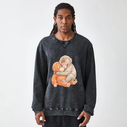 Tokyo-Tiger Poor Punch Washed Terry Sweatshirt