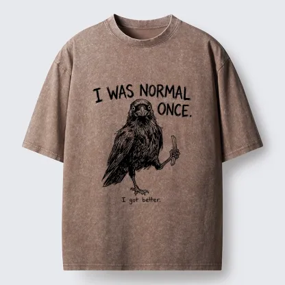Tokyo‑Tiger Funny Crow Meme Washed T‑Shirt