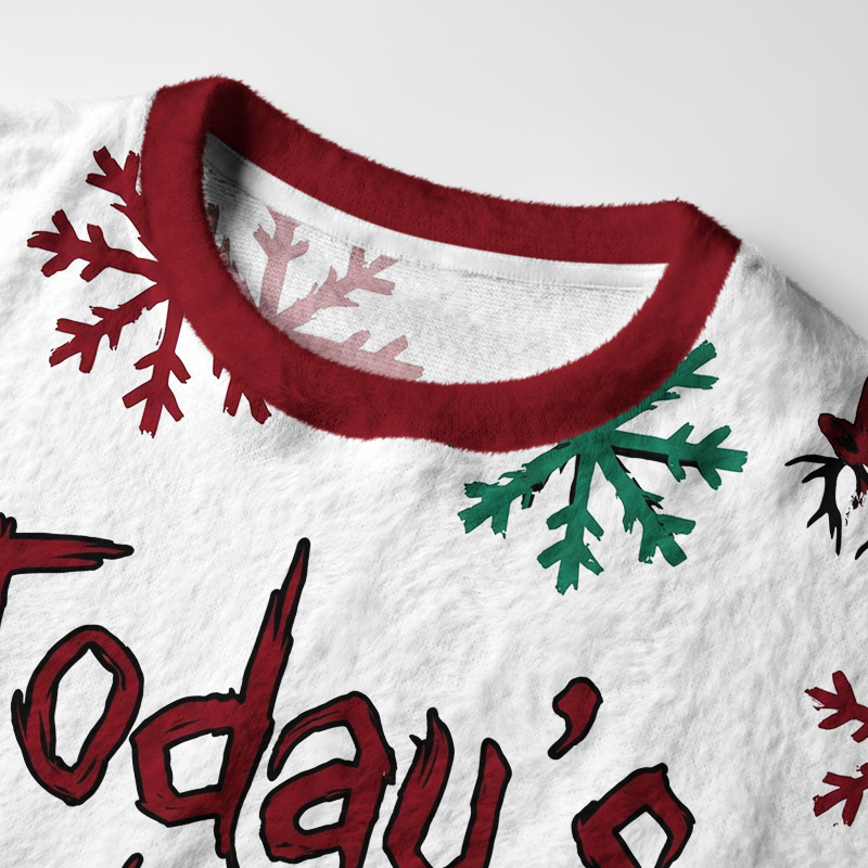 Tokyo-Tiger Edgy Dark Quote Fuzzy Christmas Ugly Sweatshirt
