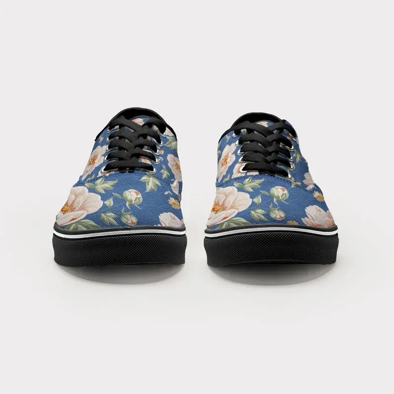 Tokyo-Tiger Flowers In The Waves Canvas Shoes
