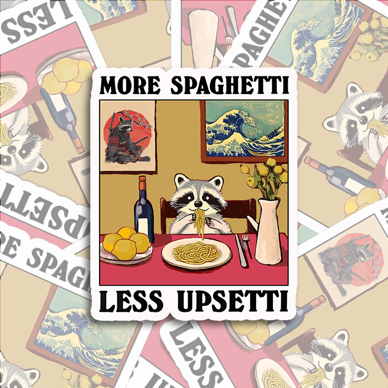 Tokyo-Tiger More Spaghetti Less Upsetti Japanese Sticker
