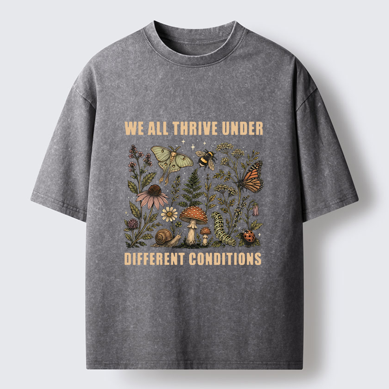 Tokyo-Tiger Retro Woodland Flora Bug Washed T-Shirt
