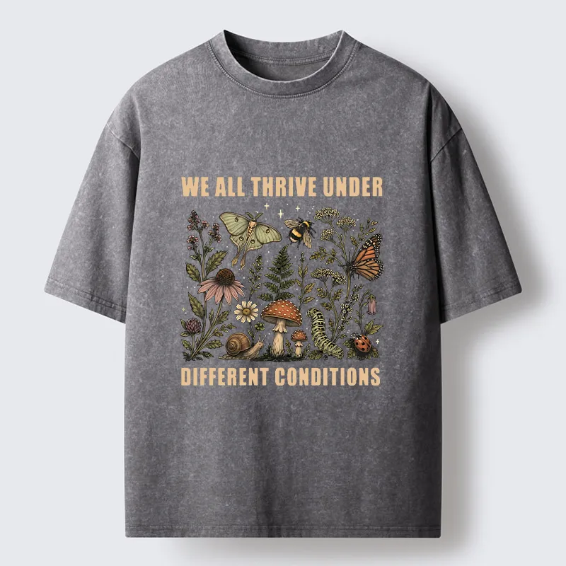 Tokyo-Tiger Retro Woodland Flora Bug Washed T-Shirt