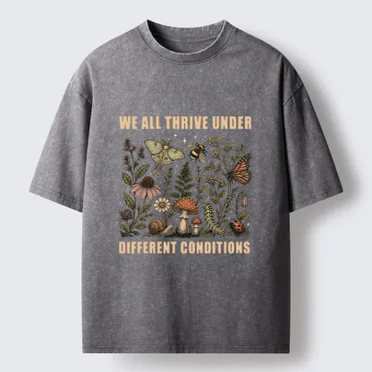Tokyo-Tiger Retro Woodland Flora Bug Washed T-Shirt