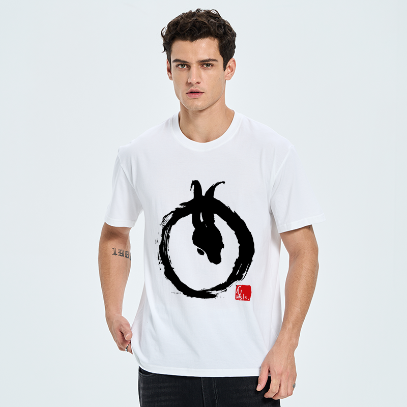 Tokyo-Tiger Ink Painting Zen Enso Rabbit Classic T-Shirt