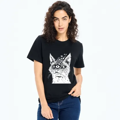 Tokyo-Tiger Trippy Cat Third Eye Meme Classic T-Shirt