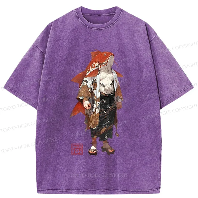 Tokyo-Tiger Heartbeat Rhythm Washed T-Shirt Sale