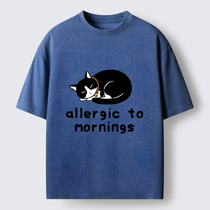 Tokyo‑Tiger Funny Sleep Cat Meme Washed T-Shirt