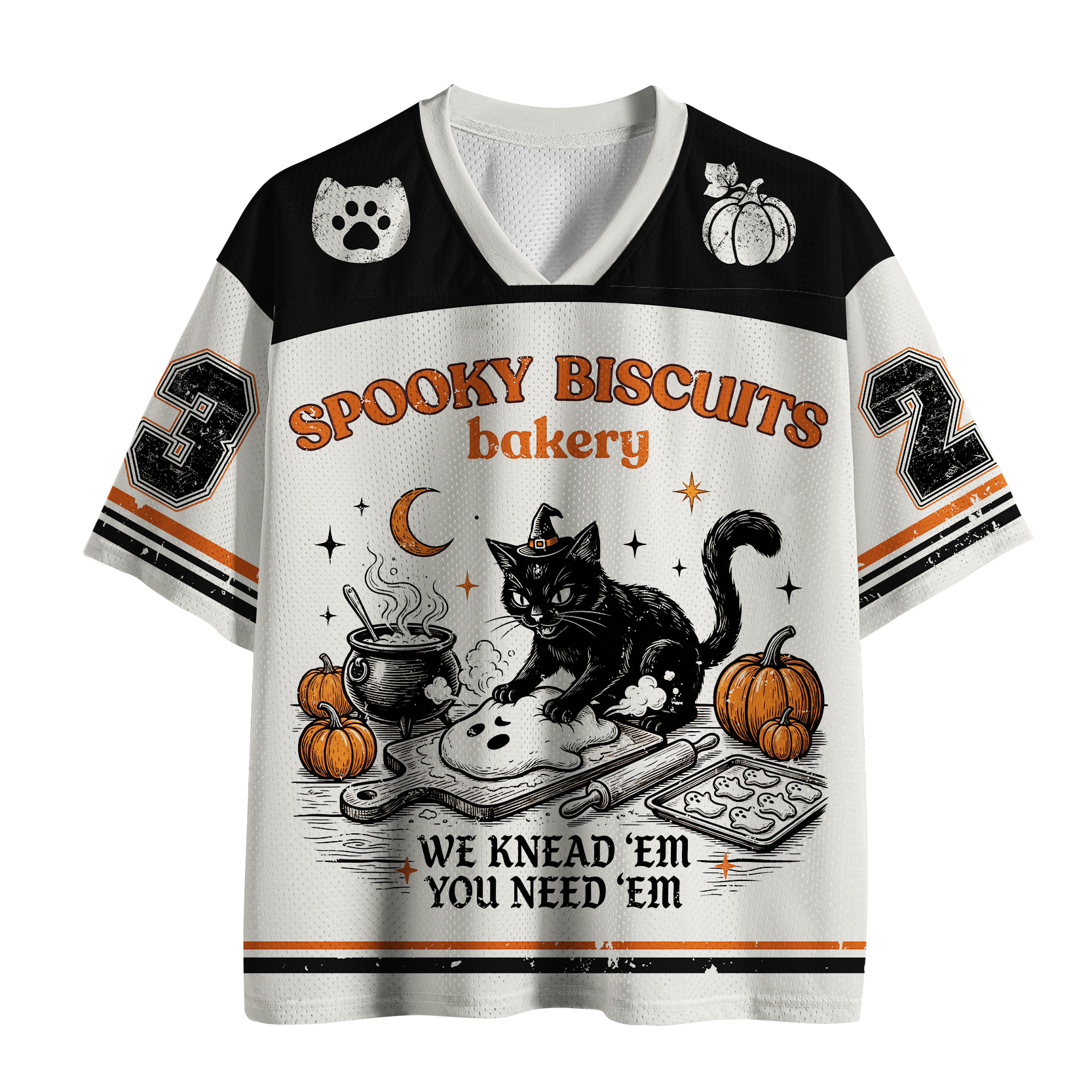 Tokyo-Tiger Black Cat Bakery Serves Ghost Treats Mesh Jersey