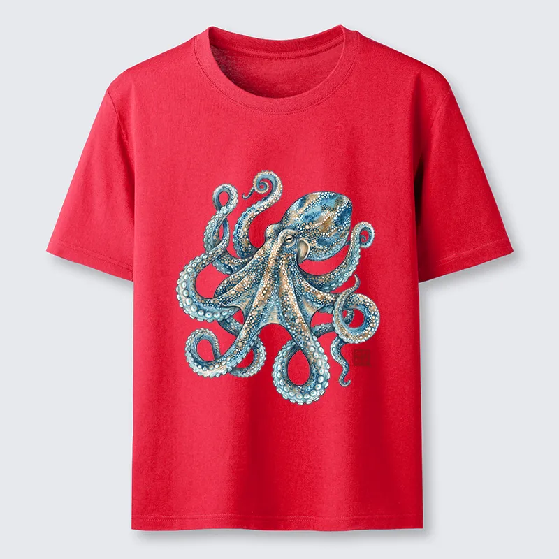 Tokyo-Tiger Ocean Octopus Art Classic T-Shirt