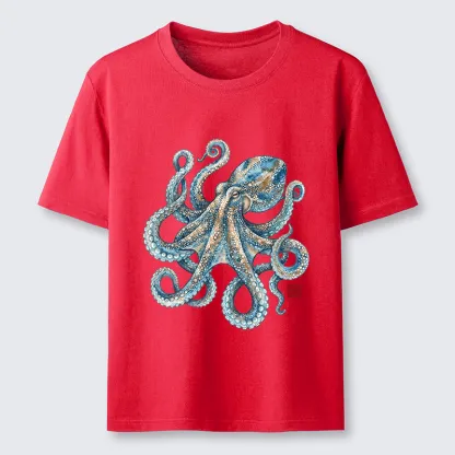 Tokyo-Tiger Ocean Octopus Art Classic T-Shirt