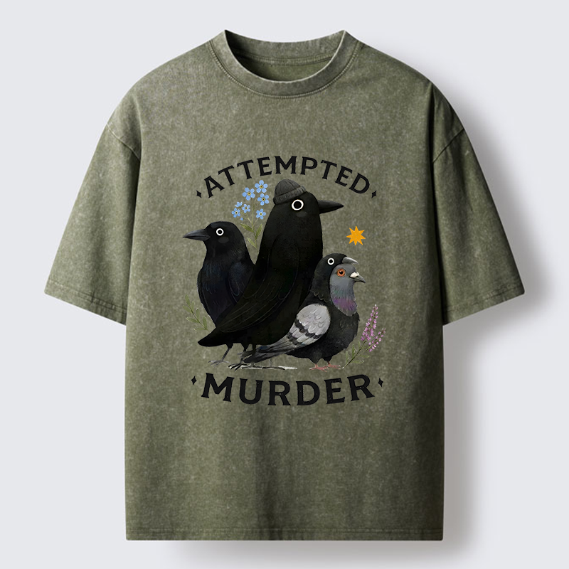 Tokyo-Tiger Funny Crow Squad Meme Washed T-Shirt