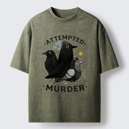 Tokyo-Tiger Funny Crow Squad Meme Washed T-Shirt
